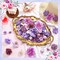 120 Pcs Spring Mini Artificial Flowers – Silk Daisies & Peonies for DIY Decor (Purple,Coquette Style)